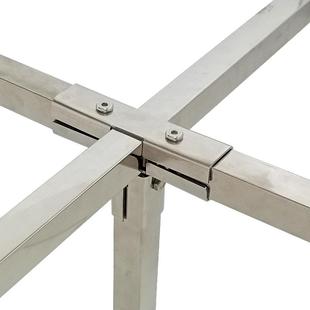 沛晴 304不锈钢方管接扣架子连接件快装免焊202530方管紧固件三通