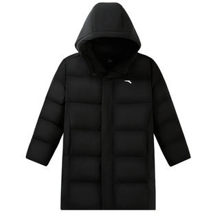 三防安踏儿童羽绒服男童中长款2025冬新款中大童棉羽外套官方旗舰