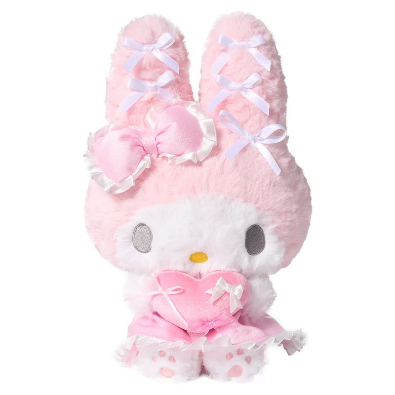 MINISO 名创优品爱心丝带美乐蒂Hello Kitty毛绒公仔可爱玩偶女生