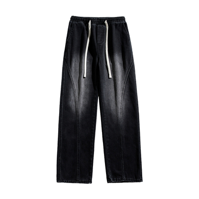 美式复古加绒牛仔裤青少年修身款