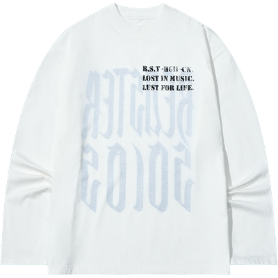 Beaster字母印花纯棉长袖