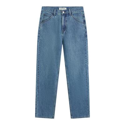 美特斯邦威外舒适直筒牛仔裤