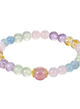 zeroline蔷薇辉石多宝水晶手串女