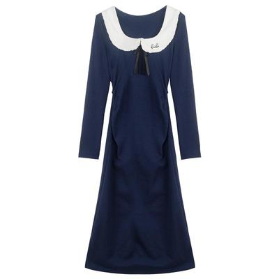 KEIKO甜系娃娃领针织包臀连衣裙