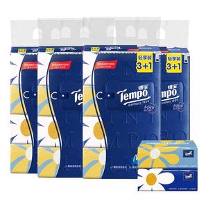 Tempo得宝纸巾Mini小雏菊无香德宝抽纸4层家用实惠装餐巾纸面巾纸