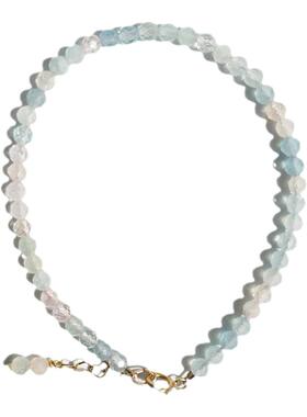 糖果色包金极细切面天然摩根石