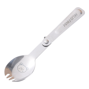 创意折叠勺子不锈钢304户外餐具套装勺叉子一体筷子套装便携餐具