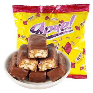 俄罗斯进口KDV黄花生果仁夹心巧克力糖果喜糖零食500g年货零食品