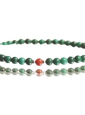 天然孔雀石原创设计手链