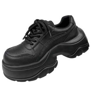 两点浪漫新款厚底cleanfit增高老爹鞋男7CM大头休闲皮鞋运动德比