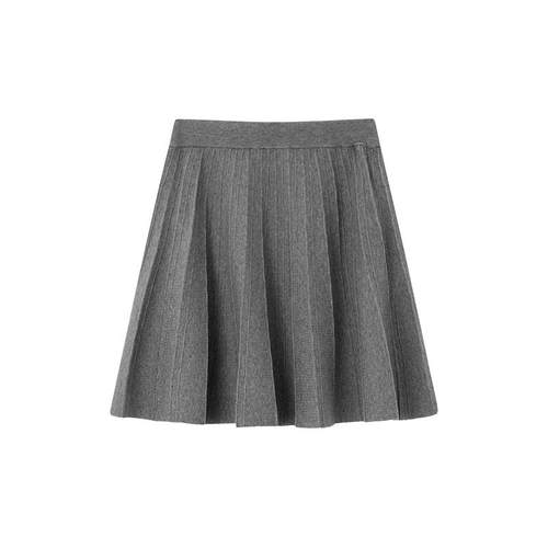 时然大码女装针织衫半身裙25秋冬新款微胖mm高腰显瘦小个子百褶裙