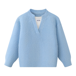 雅鹿女童毛线衣冬季儿童保暖针织打底衫初中生女孩超好看加厚毛衣