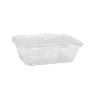 一次性餐盒打包盒带盖圆形塑料饭盒餐饮商用加厚透明快餐外卖饭盒