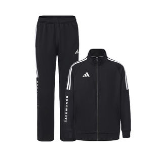 Adidas阿迪达斯跑步男运动套装男款运动服健身外套长裤夹克裤子