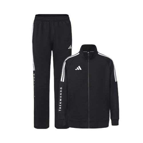 Adidas阿迪达斯跑步男运动套装男款运动服健身外套长裤夹克裤子