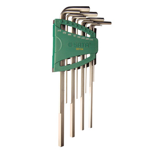 世达英制内六角扳手套装 12件套特长加长平头球头六棱内六方扳手