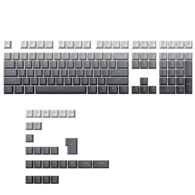 微尘极昼正刻侧刻透光键帽PBT个性渐变工艺OEM高度机械键帽客制化