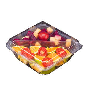 一次性水果盒子有盖三拼果切盒水果拼盘打包盒分格方形透明包装盒