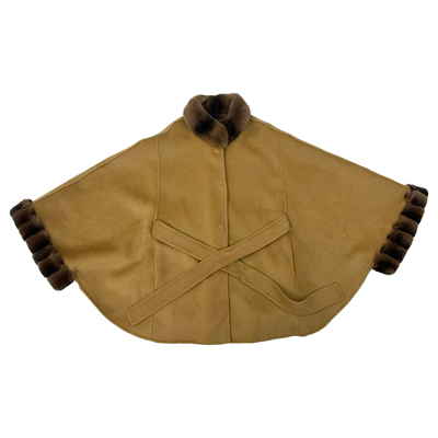 龙猫獭兔100高知羊毛大衣斗篷