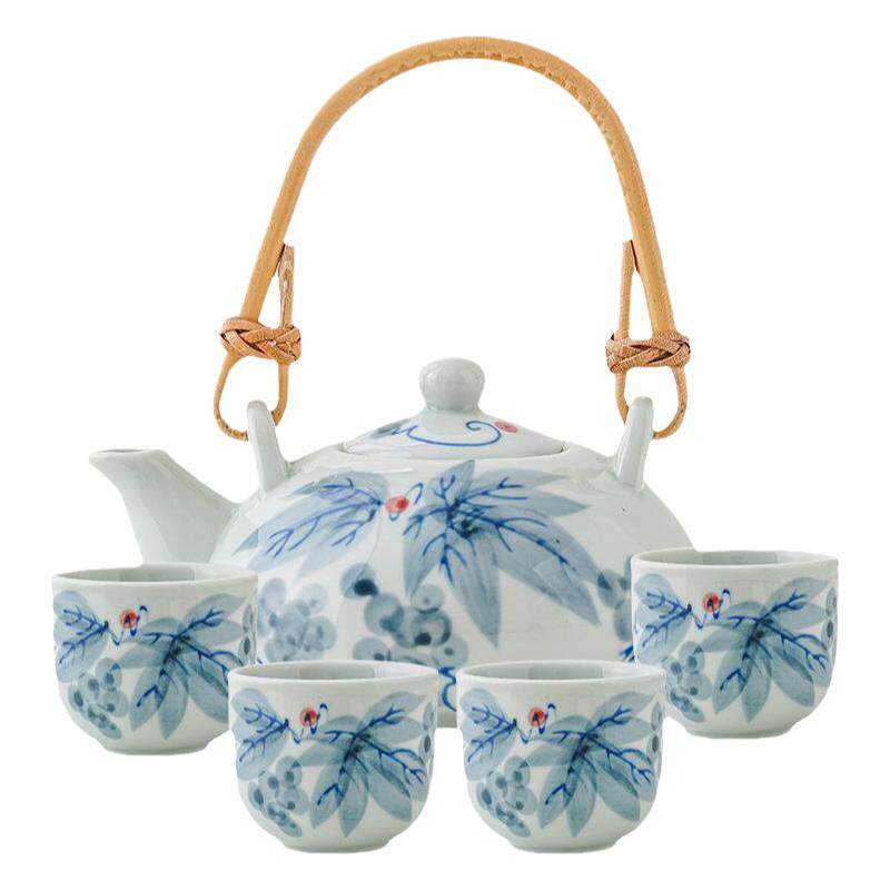日式陶瓷茶具手绘茶壶杯具茶杯子
