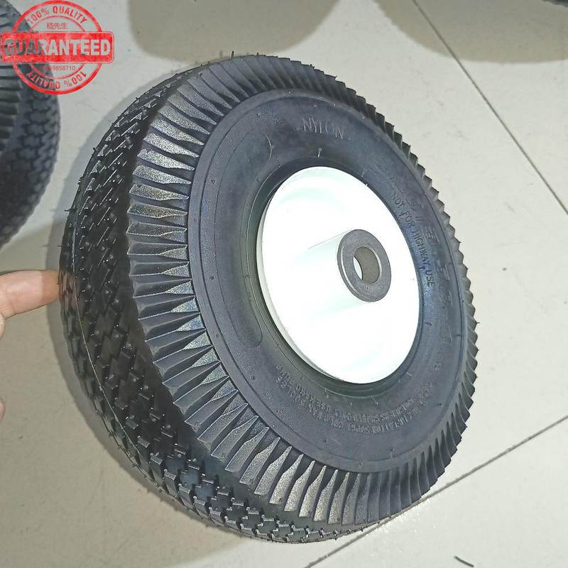 真空轮胎410/350-4,10寸充气橡胶车轮单轮载重180公斤适用各种车