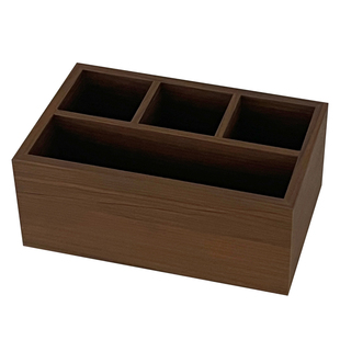 复古木质桌面分格收纳盒文具杂物化妆品整理盒置物盒长方形储物盒