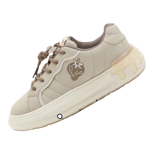 迪士尼草莓熊个性板鞋女童鞋2024新款春秋复古休闲鞋中大童亲子鞋