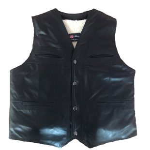 秋冬真皮羊毛马甲女皮毛一体新短款绵羊皮背心羊剪绒保暖加厚坎肩