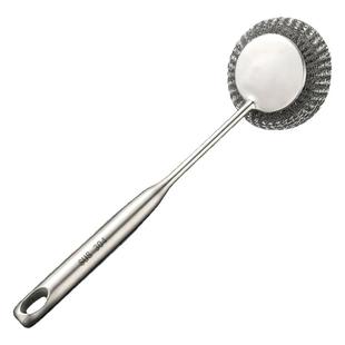 304不锈钢长柄钢丝球清洁刷家用厨房刷锅洗碗专用刷锅神器不掉丝