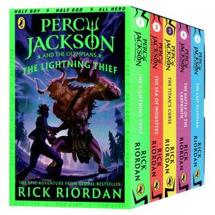 新版Percy Jackson 波西杰克逊第一季5册 波西杰克逊第一季魔兽之海奥林匹斯英雄 青少年科幻小说 儿童英语课外阅读系列书平装
