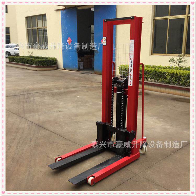 泰兴豪威叉车大量供应1吨2吨3吨手动液压堆高车 电动托盘升高车