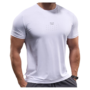 霸道肌肉 夏季新款男士跑步训练运动健上衣身速干短袖t恤男款