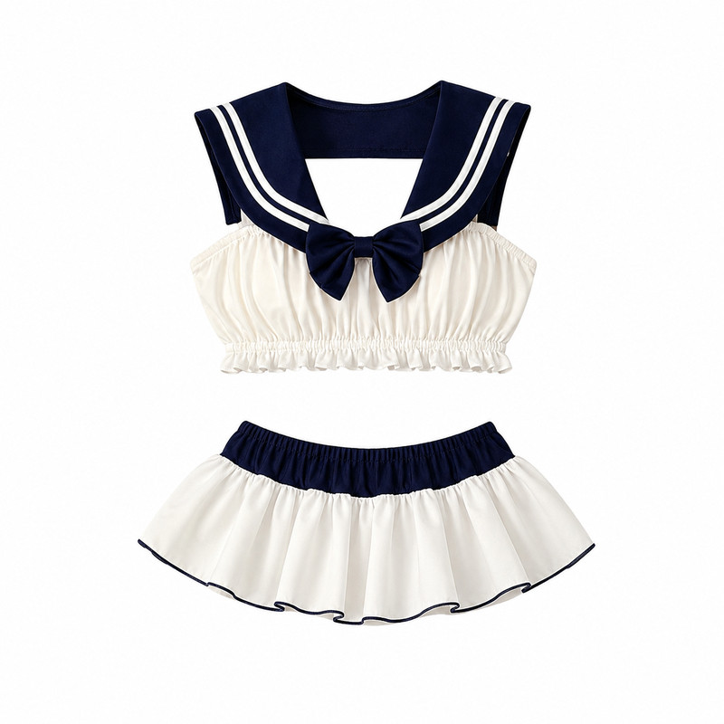 初桃榕日式水手服纯欲甜美睡衣