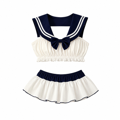 初桃榕日式水手服纯欲甜美睡衣