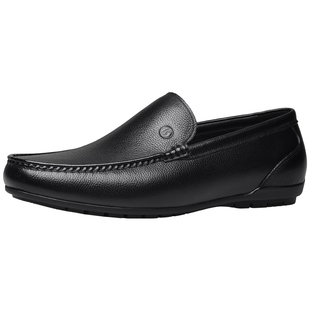 宾度男鞋2026春季新款男士豆豆鞋男真皮商务休闲皮鞋套脚爸爸鞋子