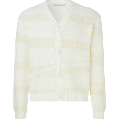 【折扣】Holzweiler 男秋冬提花条纹开襟衫针织衫-FJ