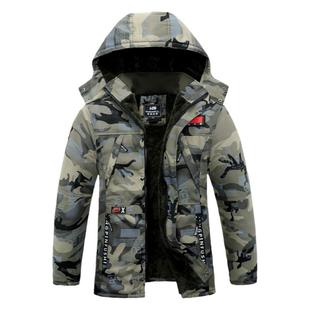 防水迷彩棉服男冬装加厚工作棉衣外套加绒劳保棉袄冷库防寒棉大衣