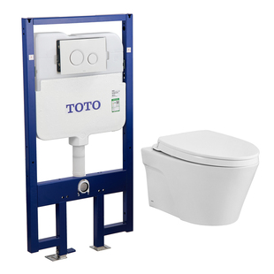 TOTO壁挂式马桶CW822EB悬空智能一体线路隐藏水箱墙排坐便器