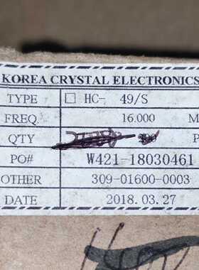 KCE韩国晶振 HC-49/S 16.000MHz