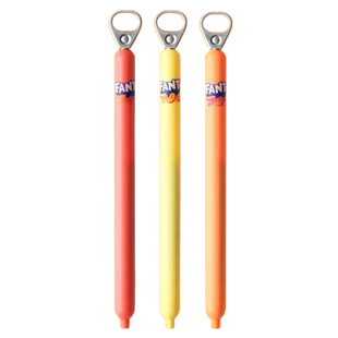 KACO芬达联名款拉环笔 FANTA限定中性笔灵悦popup创意高颜值0.5双珠ST头按动水笔速干黑色学生刷题办公签字笔