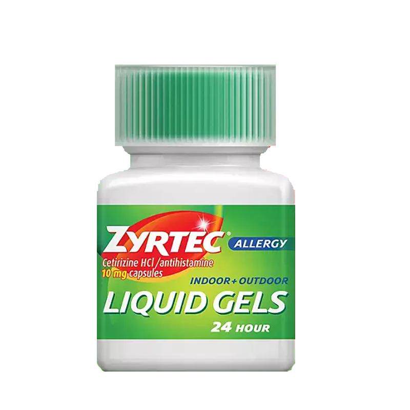 美国直邮zyrtec仙特明过敏胶囊西替利嗪速效抗过敏鼻炎打喷嚏鼻痒