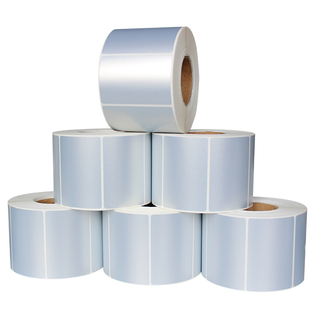 宣楚哑银PET标签纸银色不干胶贴100x80x70x60x50x30x20x10电子电器铭牌亚银防撕防水防潮树脂碳带条码打印纸