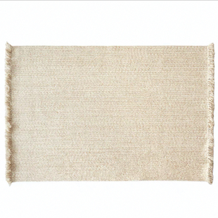 白麻流苏编织方形地毯环保无胶客厅茶几床边毯书房卧室地垫可机洗