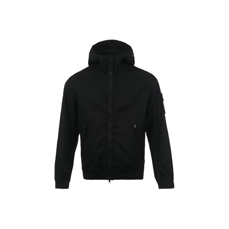 【自营】STONE ISLAND石头岛男士标识袖章纯色连帽拉链夹克外套