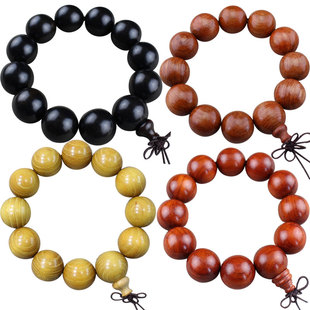 各种檀木手串黑檀金丝楠鸡翅酸枝红檀绿檀多宝崖柏黄金木佛珠手链