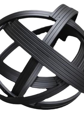 黑色金属线球样板房茶几桌面摆件