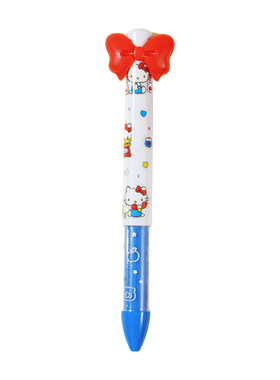 正版KT猫hellokitty双色中性笔高颜值ins红笔黑笔小学生专用可替换笔芯凯蒂猫多功能做笔记模块手帐笔签字笔
