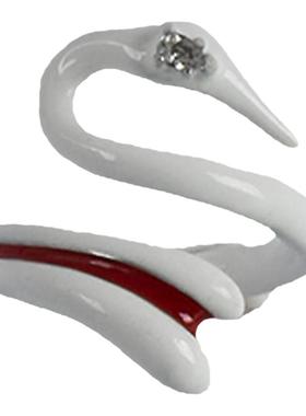 MOLISM手工珐琅朱鹭缠绕戒指