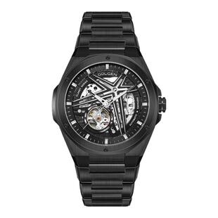 【情人节礼物】古尊蛟龙机械手表男士时尚镂空防水自动机械腕表