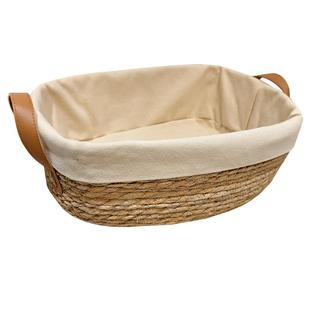 无漆天然藤编零食收纳筐客厅茶几电视柜抽屉整理篮桌面储物筐草编